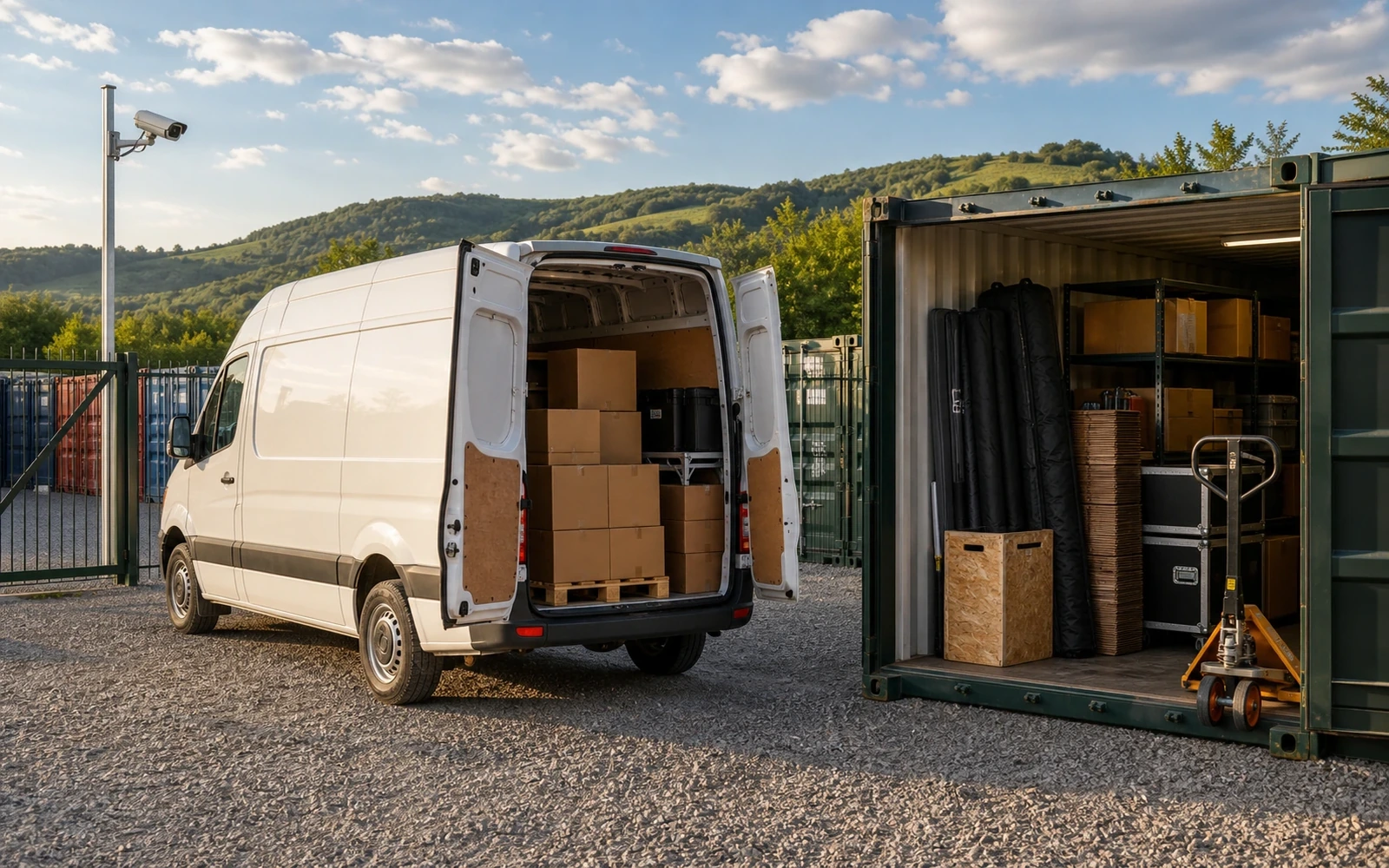 Ilustracja przewodnika po magazynach samoobsługowych dla firm — faktura VAT, e-commerce, archiwum